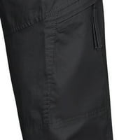 Мъжки удобни еластични ежедневни панталони памучни спално бельо с пълна дължина панталон