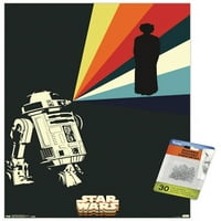 Star Wars: Saga - R2D Projection Tall Poster с бутални щифтове, 14.725 22.375