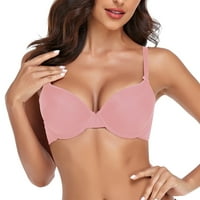 Fabiurt Women's Bra The Fineacty Ladies Soft Seamless Broetwear Designer Bra и Panty Set, розово