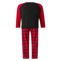 Семейство Calsunbaby Christmas PJS съвпадащи комплекти букви върхове за печат + панталони за разтягане на панталони