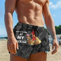 Панталони за мъже клирънс Мъже Шнур специален петел печат бира фестивал Плаж ежедневни панталони шорти панталони