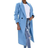 Женско модно зимно палто Женско вълнено палто блуза тънко палто окоп дълъг яке дами тънки дълъг колан елегантен гащеризон