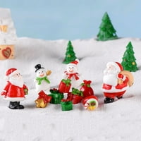 Bonsai Home Decor Doll House Micro Landscape Christmas Decations Mini Santa Claus xmas ornament снежен човек фигурка Дядо Коледа 3