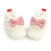 Бебешки момичета меки кадифени памучни ботуши бебета зимни топли детски обувки първи проходилки 0-18м
