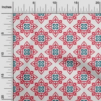 OneOone Viscose Schiffon Candy Red Fabric Mosaic тъкан за шиене на отпечатана занаятчийска тъкан край двора
