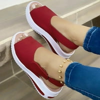 Peep Toe Athletic Shoes Жените платформа на висок ток червена 9