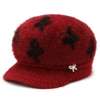 Cuiyou женска шапка студена устойчива плюшена облицовка шик зимен термична женска шапка на средна възраст