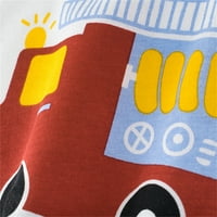 Dyfzdhu Toddler Kids Baby Boys Girls Cars Печат с къс ръкав Crewneck Тениски на тениски върхове тройници дрехи за деца