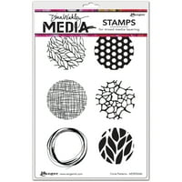 Dina Wakley Media Cling Stamps 6 x9 -кръгови модели