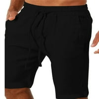 Glonme Men Solid Color Leisure Beachwear Хавайска тренировка Лято къси панталони с джобове празнични дъна плаж шорти