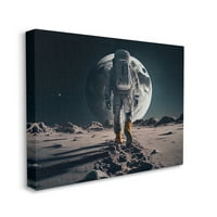 Спиеви индустрии човек на луна Външно пространство Астронавт приказки и фантастична живопис Галерия Опакован платно за печат стена изкуство