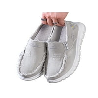 Zodanni Men Flats Slip on Whing Shoes Comfort Hoafers Етнически маратонки на открито без приплъзване на платно ежедневни обувки малки маргаритка сиво 8.5