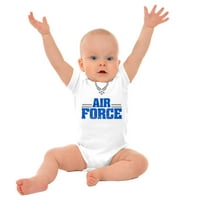 ВВС Официално лого на USAF Wings Romper Boys или Girls Baby Baby Brisco Brands 12m