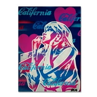 Търговска марка изящно изкуство 'Калифорния любов 2' платно изкуство от абстрактни графити