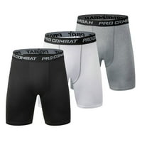 Мъжки компресионни къси панталони Основен слой британски панталони Термична йога, работеща фитнес B2W7