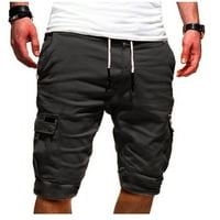 Dyegold Cargo Shorts за мъже голям висок участък ежедневни летни суитчъри плюс размер теглене подрязани панталони с джобове