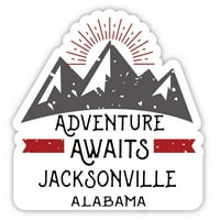 Jacksonville Alabama сувенир винил стикер за стикер за приключение очаква дизайн