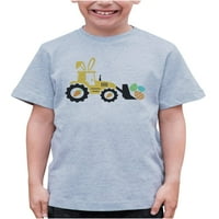 Ядоха облекло деца щастливи великденски ризи - строителен камион Сива тениска 4T