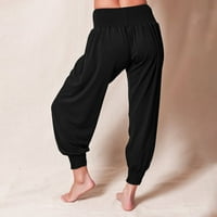 Теглени дребни суитчъри за жени, женските ежедневни суитчъри заострени активни йога ежедневни панталони широки крака удобни джоги с джобове