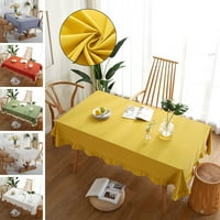 Goory Ruffle Cotton Table Cloth Cover Rectangle квадратна покривка за кухня трапезария сватбена ферма, бяла, 54 78