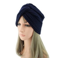 Крипириери Дамски зимни топли главата обвивка плетени тюрбан шапки коса рак химиотерапия шапки за всякакъв повод
