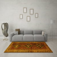 Ahgly Company Indoor Rectangle Персийски жълти традиционни килими, 6 '9'