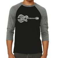 Тениска на поп арт мъжки рогови арт арт - кънтри китара