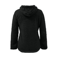 Vedolay Sweatshirts Жените качулки за жени огромни суичъри от екипаж на екипажа, които са тренировъчни върхове падат с дълъг ръкав тийнейджър, черен m