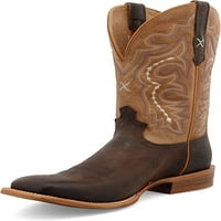 Twisted Men's 12 Rancher Boots - Небрежни западни ботуши за мъже, шоколад и лек тен, D