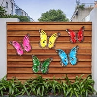 Leke цветна метална пеперуда двор градински декор на външна морава стена изкуство метал декор