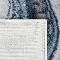 Craft Angjelko Abstract Area Rug, Blue Grey, 9 '9' Round