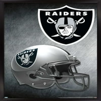 Las Vegas Raiders - Плакат за стена на шлем, 14.725 22.375