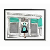Ступел индустрии Мода сграда жена купувач син глем акварел дизайн рамкирани стена изкуство от Аманда Грийнууд
