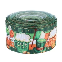 Homemaxs Roll of St. Patrick's Day Themed Themed Ribbon Gift Packing Plabbon Декоративна панделка