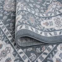 Традиционна зона килим ориенталски Тъмно сиво, крем закрит разпръсна лесен за почистване