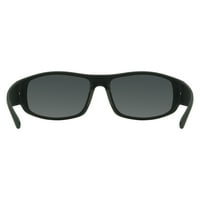 Piranha Eyewear Cappuccino Wide Temple Black Sports Sunglasses за мъже с дим леща