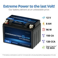Chrome Battery сега YTX9-BS IGEL AGM мотоциклетна батерия за Kawasaki 300cc versys- abs години