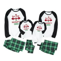 Qiylii семейство съвпадение на коледни пижами комплекти за сън за спане на дълги ръкави за двойки деца бебе