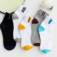 Ifshaion сдвоява мъжки чорапи солидни цветове бизнес чорапи комфорт спортни чехли чорапи сив един размер