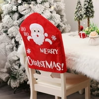 2-Парчета Коледа стол покрива-червени нетъкани тъкани стол облегалки за Коледа Декор