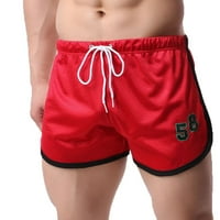 мъжки Къси панталони Фитнес Бодибилдинг къси панталони БК л карго за мъже червен 2хл
