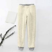 Meichang жени руно облицовани суитчъри плюс размер зима топло теглене термични панталони панталони шерпа руно облицовани дебели чорапогащи панталони