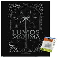 Светът на магьосниците: Хари Потър - Стенски плакат Lumos Maxima с бутални щифтове, 14.725 22.375