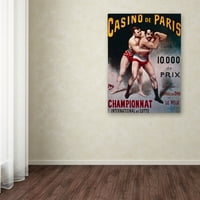 Търговска марка изобразително изкуство 'Международен шампионат по борба' платно изкуство от пал