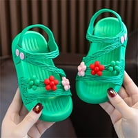 Момичета за малко дете сандали се плъзгат върху меки подместни сандали, които не се плъзгат с отворени пръсти флорални обувки Летни плаж за малко дете голямо дете