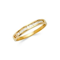 Jewels 14K Gold Ring Baguette Cubic Zirconia CZ Match Band Размер 5.5
