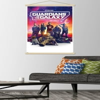 Marvel Guardians of the Galaxy Vol - Плакат на един лист стена с магнитна рамка, 22.375 34