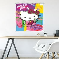 Хелоу Кити-поп арт плакат за стена с магнитна рамка, 22.375 34