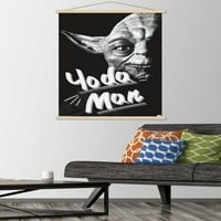 Междузвездни войни: плакат сага-Йода Ман с дървена магнитна рамка, 22.375 34