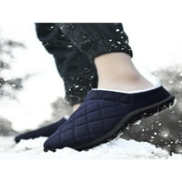 Avamo мъже на закрито леки уютни домашни обувки домашни топла обувка дишаща размита запушване чехли синьо 8,5